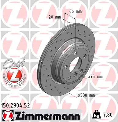 Brzdový kotouč ZIMMERMANN 150.2904.52