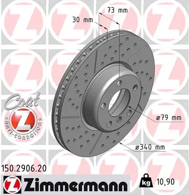 Brzdový kotouč ZIMMERMANN 150.2906.20
