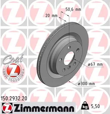 Brzdový kotouč ZIMMERMANN 150.2932.20
