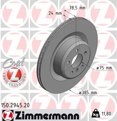 Brzdový kotouč ZIMMERMANN 150.2945.20