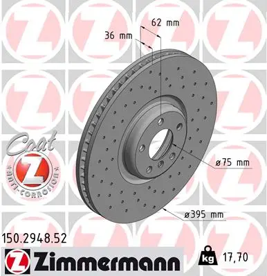 Brzdový kotouč ZIMMERMANN 150.2948.52