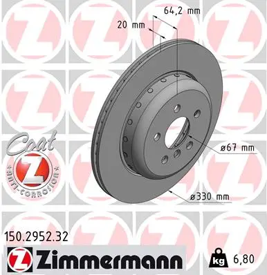 Brzdový kotouč ZIMMERMANN 150.2952.32