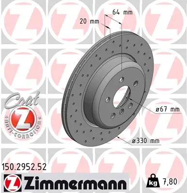 Brzdový kotouč ZIMMERMANN 150.2952.52