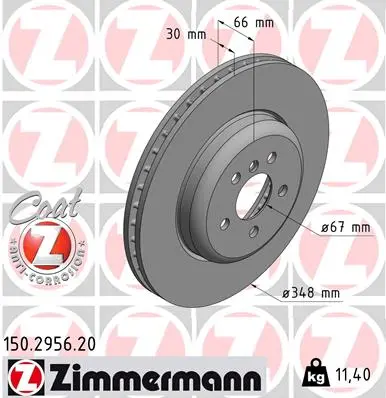Brzdový kotouč ZIMMERMANN 150.2956.20