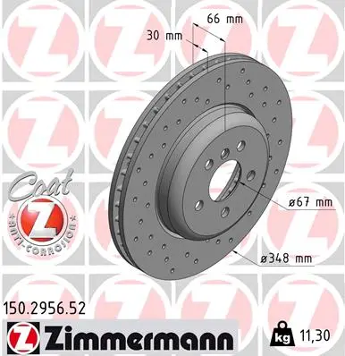 Brzdový kotouč ZIMMERMANN 150.2956.52