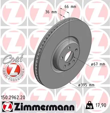 ZIMMERMANN Brzdový kotouč 150.2962.20