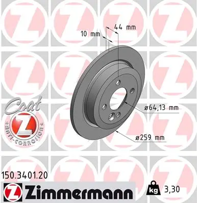 Brzdový kotouč ZIMMERMANN 150.3401.20