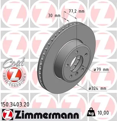 Brzdový kotouč ZIMMERMANN 150.3403.20