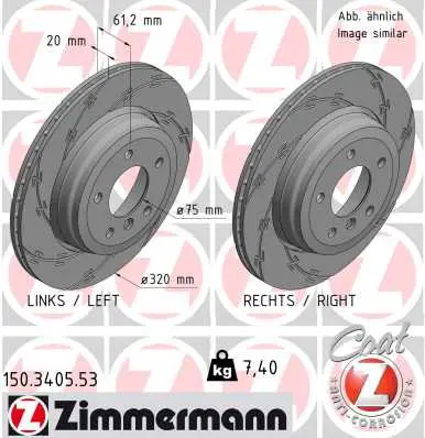 Brzdový kotouč ZIMMERMANN 150.3405.53