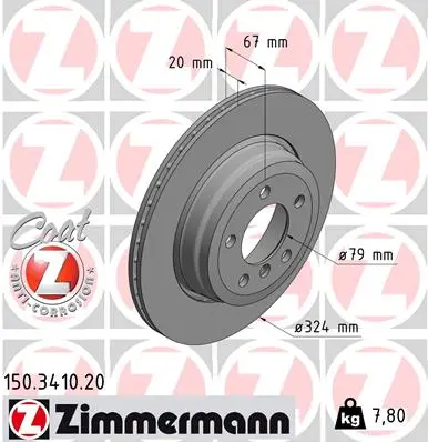 Brzdový kotouč ZIMMERMANN 150.3410.20