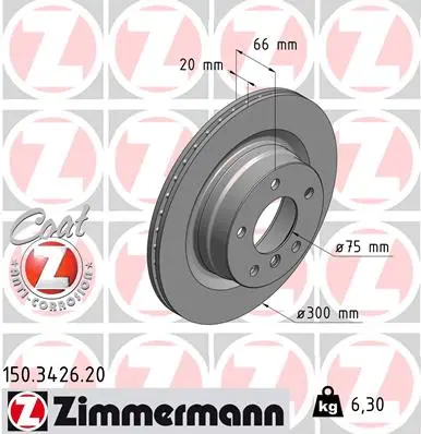 Brzdový kotouč ZIMMERMANN 150.3426.20