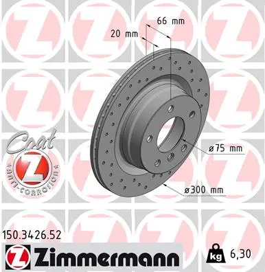Brzdový kotouč ZIMMERMANN 150.3426.52