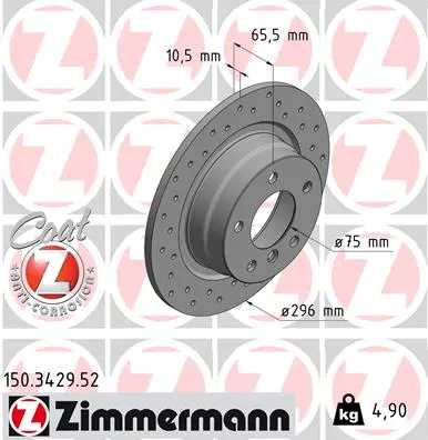 Brzdový kotouč ZIMMERMANN 150.3429.52