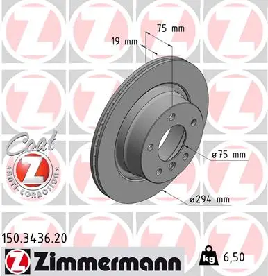 Brzdový kotouč ZIMMERMANN 150.3436.20