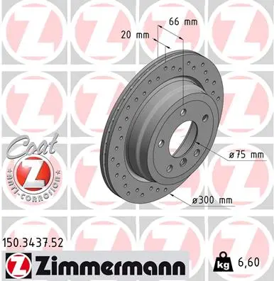 Brzdový kotouč ZIMMERMANN 150.3437.52