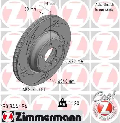 ZIMMERMANN Brzdový kotouč 150344154