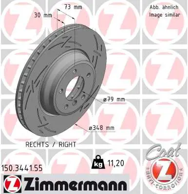 ZIMMERMANN Brzdový kotouč 150344155