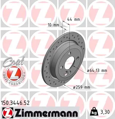 Brzdový kotouč ZIMMERMANN 150.3446.52