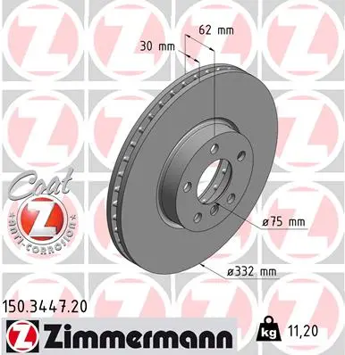 Brzdový kotouč ZIMMERMANN 150.3447.20