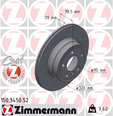 Brzdový kotouč ZIMMERMANN 150.3450.52