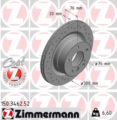 Brzdový kotouč ZIMMERMANN 150.3462.52