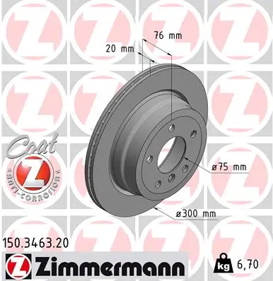 Brzdový kotouč ZIMMERMANN 150.3463.20