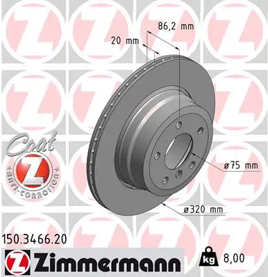 Brzdový kotouč ZIMMERMANN 150.3466.20