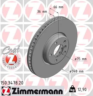Brzdový kotouč ZIMMERMANN 150.3478.20