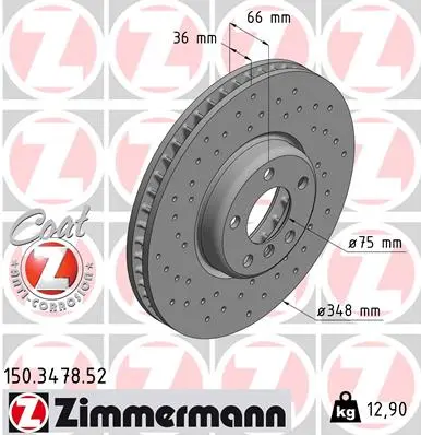 Brzdový kotouč ZIMMERMANN 150.3478.52