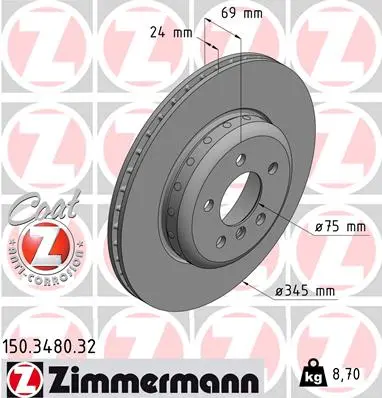 Brzdový kotouč ZIMMERMANN 150.3480.32
