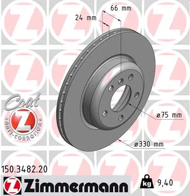 Brzdový kotouč ZIMMERMANN 150.3482.20