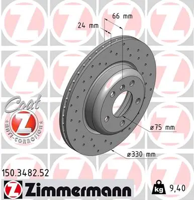 Brzdový kotouč ZIMMERMANN 150.3482.52
