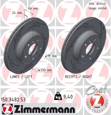 ZIMMERMANN Brzdový kotouč 150348253