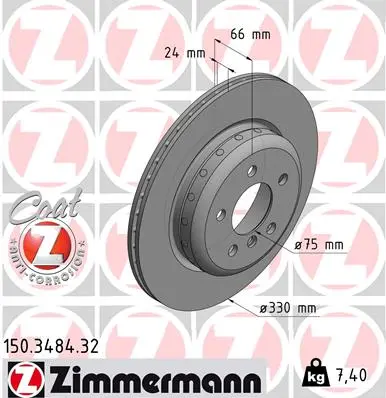 Brzdový kotouč ZIMMERMANN 150.3484.32