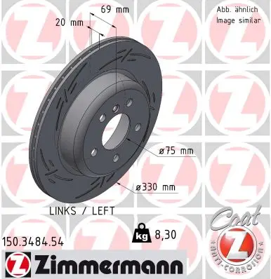 ZIMMERMANN Brzdový kotouč 150348454