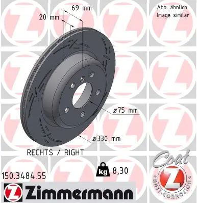 ZIMMERMANN Brzdový kotouč 150348455