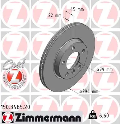 Brzdový kotouč ZIMMERMANN 150.3485.20