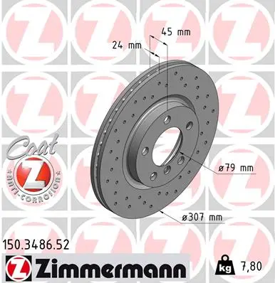 Brzdový kotouč ZIMMERMANN 150.3486.52