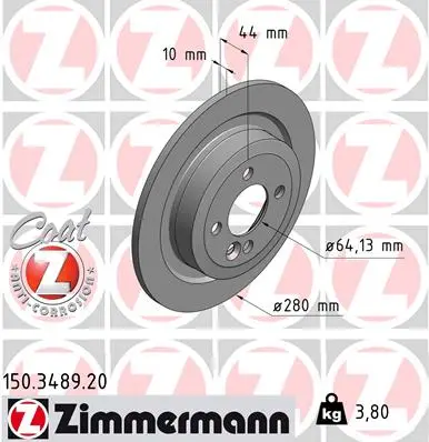 Brzdový kotouč ZIMMERMANN 150.3489.20