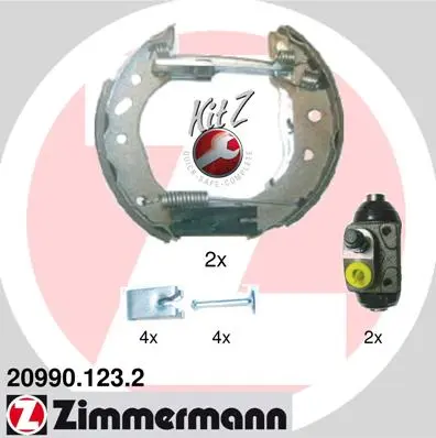 ZIMMERMANN Sada brzdových čelistí 209901232