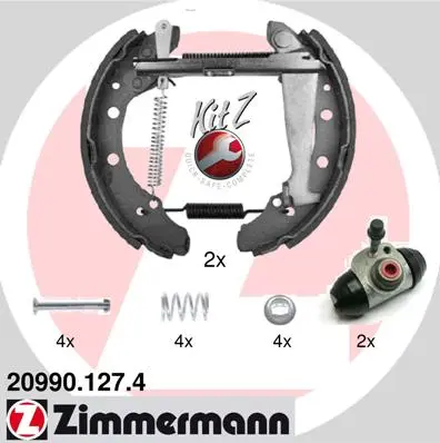Sada brzdových čelistí ZIMMERMANN 20990.127.4