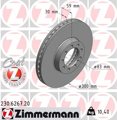 Brzdový kotouč ZIMMERMANN 230.6267.20