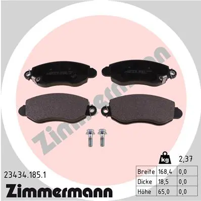 Sada brzdových destiček, kotoučová brzda ZIMMERMANN 23434.185.1