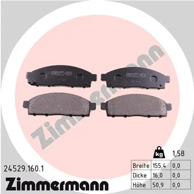 Sada brzdových destiček, kotoučová brzda ZIMMERMANN 24529.160.1