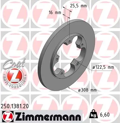 Brzdový kotouč ZIMMERMANN 250.1381.20