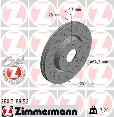 Brzdový kotouč ZIMMERMANN 280.3189.52
