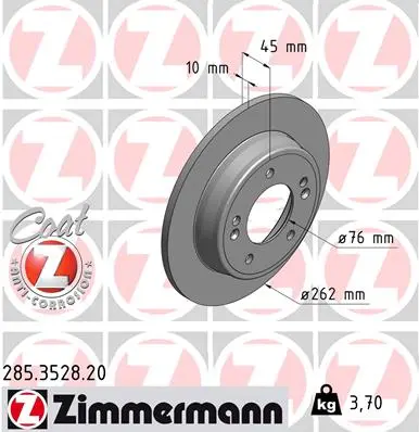 Brzdový kotouč ZIMMERMANN 285.3528.20