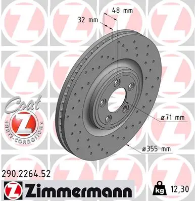 ZIMMERMANN Brzdový kotouč 290226452