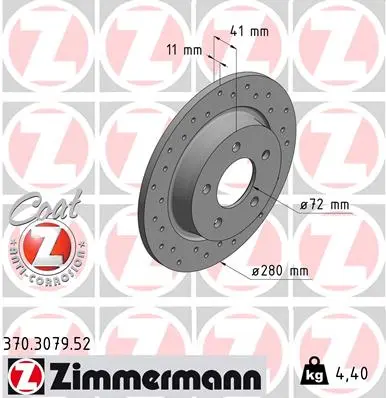Brzdový kotouč ZIMMERMANN 370.3079.52