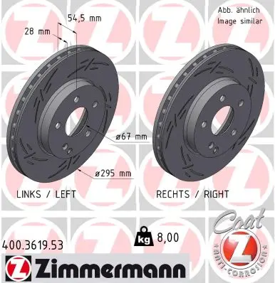 Brzdový kotouč ZIMMERMANN 400.3619.53